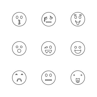 beyaz zemin üzerine minimalist düz app simgeleri