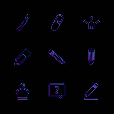 düz vektör çizim simgeler, App simgelerin ayarlamak   