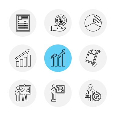 iş yaratıcı düz tasarım simgeler vektör koleksiyonu