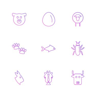 çeşitli vektör app simge kümesi    