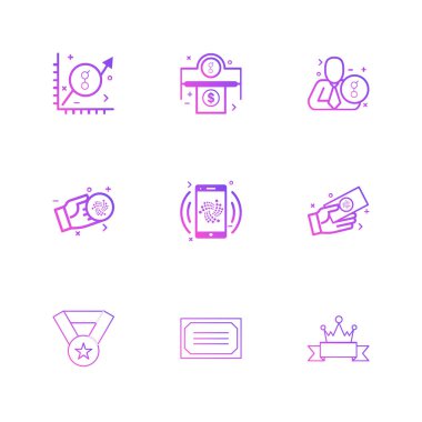 iş yaratıcı düz tasarım simgeler vektör koleksiyonu