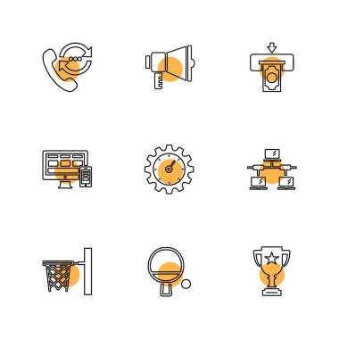 minimalist beyaz arka plan üzerinde izole farklı düz vektör app simge kümesi 