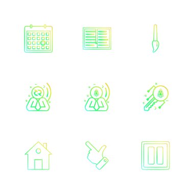 düz vektör çizim simgeler, App simgelerin ayarlamak   