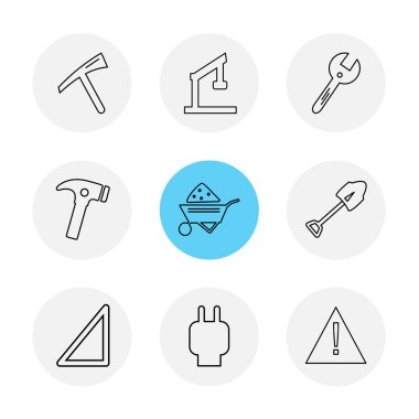 Beyaz arka plan üzerinde renkli minimalist düz vektör app simgeleri