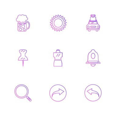 minimalist düz vektör app simgeleri beyaz arka plan üzerinde