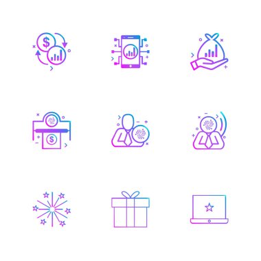 iş yaratıcı düz tasarım simgeler vektör koleksiyonu