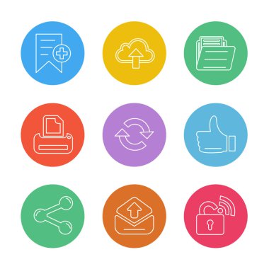 iş simgeleri kümesi, vektör illüstrasyonu 