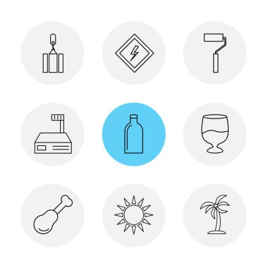 Beyaz arka plan üzerinde izole düz app simge kümesi