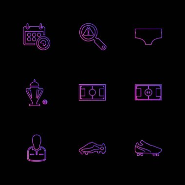 siyah arka plan üzerine minimalist düz app simgeleri