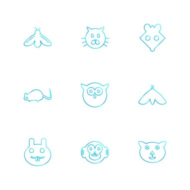 vektör çizim simgeler, beyaz arka plan üzerinde simgelerin ayarlamak