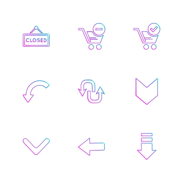 Vector Collection Arrows Creative Flat Design Icons — Stock Vector