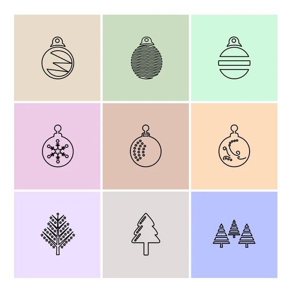 Weihnachten Web Icons Vektorillustration — Stockvektor