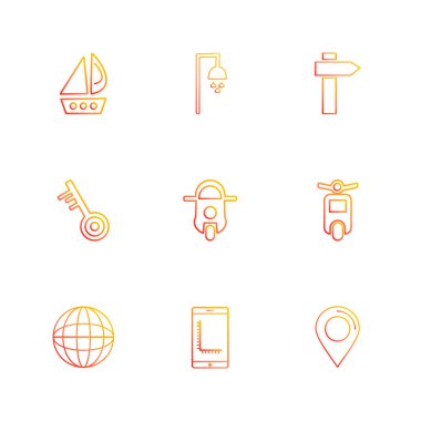 minimalist düz app simgeleri