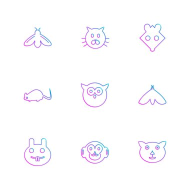 iş simgeleri kümesi, vektör illüstrasyonu 