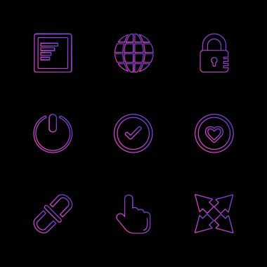 düz vektör çizim simgeler, App simgelerin ayarlamak   