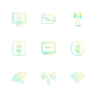 iş simgeleri kümesi, vektör illüstrasyonu 