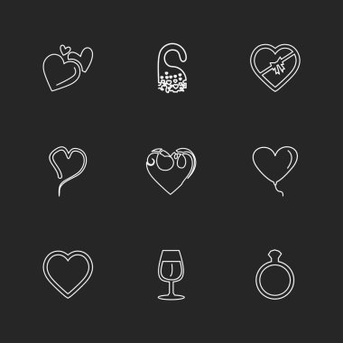 siyah arka plan üzerine minimalist düz app simgeleri