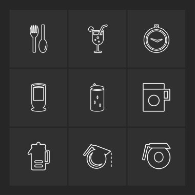 iş simgeleri kümesi, vektör illüstrasyonu 