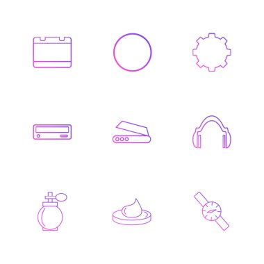 beyaz zemin üzerine minimalist düz app simgeleri