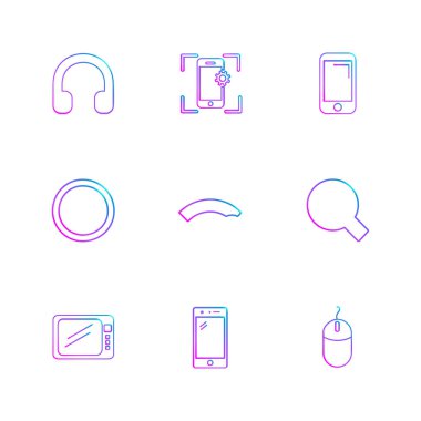 iş simgeleri kümesi, vektör illüstrasyonu 