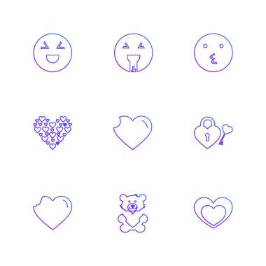 farklı minimalist düz vektör app simge kümesi