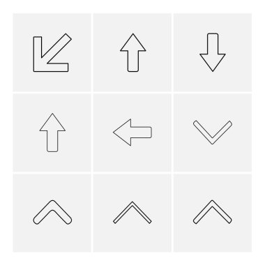 oklar yaratıcı Icons set, vektör tasarım düz koleksiyonu