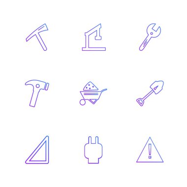 düz stil app simgeleri beyaz arka plan üzerinde renkli