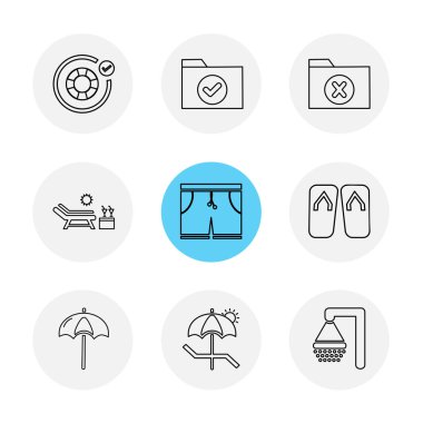 Farklı Internet düz vektör app logotype simgeler beyaz arka plan üzerinde