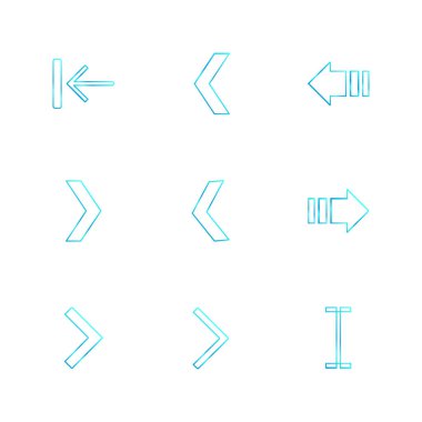 Beyaz arka plan üzerinde izole minimalist düz app simgeleri