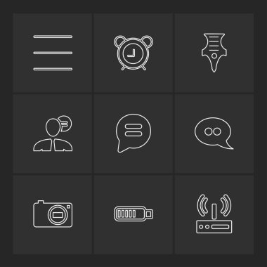 düz vektör çizim simgeler, App simgelerin ayarlamak 