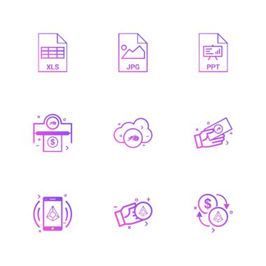 iş yaratıcı düz tasarım simgeler vektör koleksiyonu