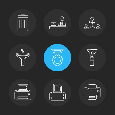 iş yaratıcı düz tasarım simgeler vektör koleksiyonu