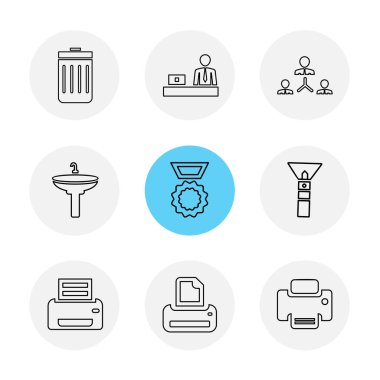 Beyaz arka plan üzerinde izole minimalist düz app simgeleri