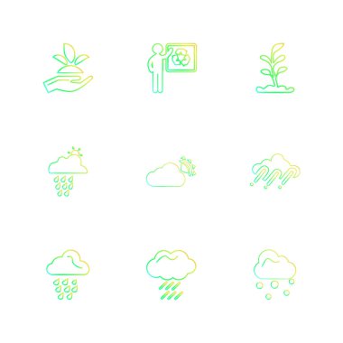 Minimalist düz app simgeler, vektör çizim dijital cihazlar için