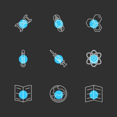 siyah arka plan üzerine minimalist düz app simgeleri