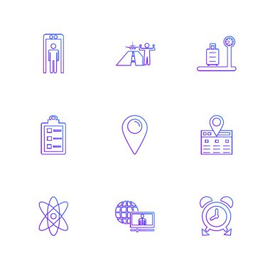 iş simgeleri kümesi, vektör illüstrasyonu 