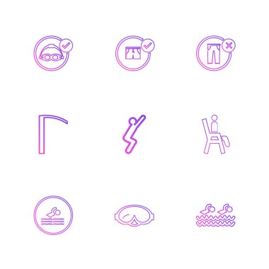 Beyaz arka plan basit düz app simgeleri