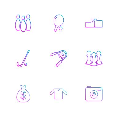 Beyaz arka plan üzerinde izole minimalist düz app simgeleri