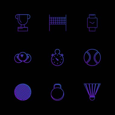 farklı minimalist düz vektör app simgeler siyah arka plan üzerine