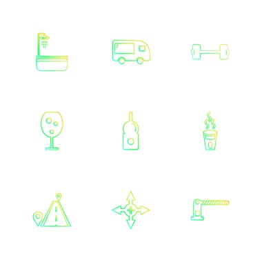 iş simgeleri kümesi, vektör illüstrasyonu 