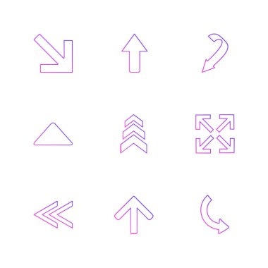 Beyaz arka plan üzerinde izole minimalist düz app simgeleri