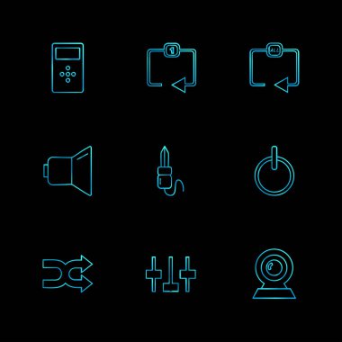 düz vektör çizim simgeler, App simgelerin ayarlamak   