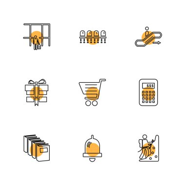 düz vektör çizim simgeler, App simgelerin ayarlamak 