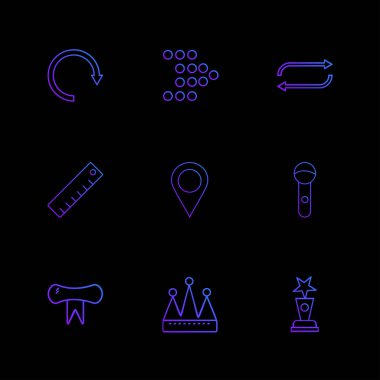 düz vektör çizim simgeler, App simgelerin ayarlamak 