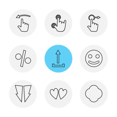 Beyaz arka plan üzerinde izole düz app simge kümesi