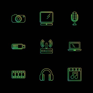 düz vektör çizim simgeler, App simgelerin ayarlamak   