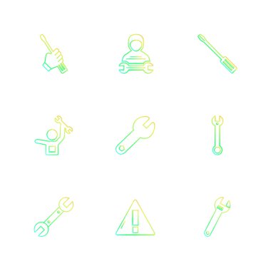 beyaz zemin üzerine minimalist düz app simgeleri