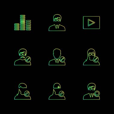 Kullanıcılar simgeler, vektör tasarım, illüstrasyon 