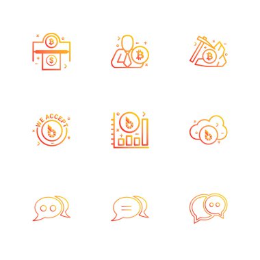 iş yaratıcı düz tasarım simgeler vektör koleksiyonu