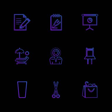 çeşitli vektör app simge kümesi         